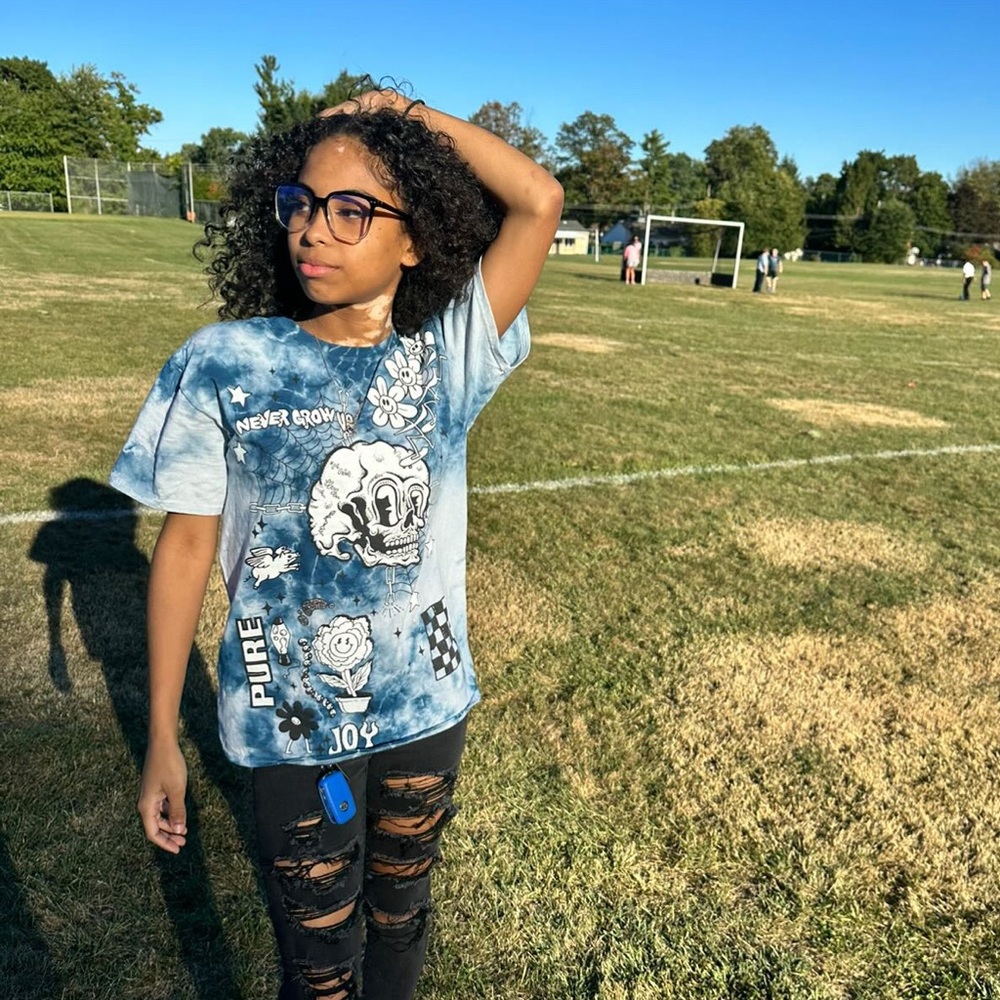 A lab, Never Grow Up tee